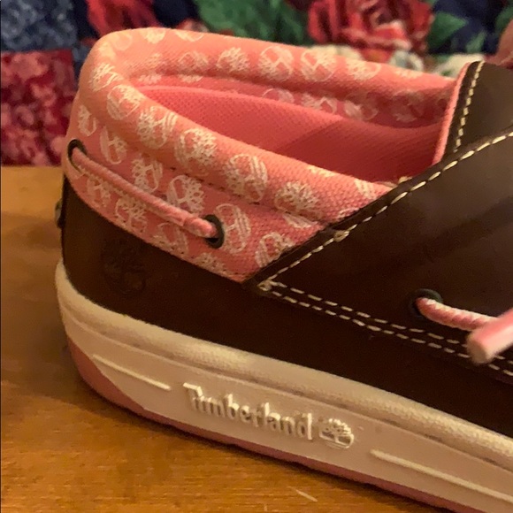 Timberland Brown and Pink Leather Dockside Shoes - Picture 3 of 8